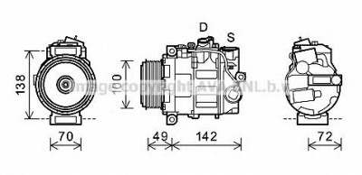 AVA QUALITY COOLING msk602 -  Компрессор, кондиционер